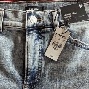 Express Straight Ankle High Rise Jeans